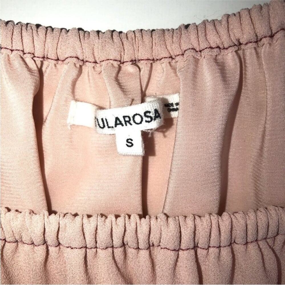 NEW TULAROSA Pink Red Rose White Lace Colorblock Boho Alexa Blouse Top Shirt S - Picture 4 of 13
